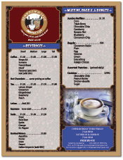 Beantown Java Menu